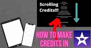 How to make credits on iMovie (iOS)