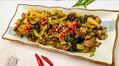 Stir-fried Salted Vegetables With Pork~An Appetising Chinese Cuisine Whichever Way It Is Cooked