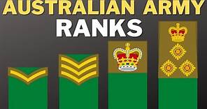 Australian Army Ranks Explained