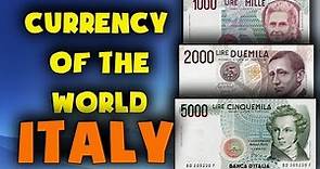 Currency of Italy.PRE-EURO. Italian lira. Italian currency