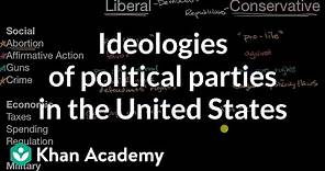 Ideologies of political parties in the United States | US government and civics | Khan Academy