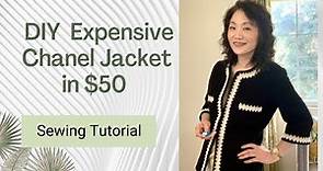 How to make an expensive Chanel tweed Jacket in only $50. Detailed step-by-step sewing methods