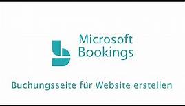 Microsoft Bookings | Buchungsseite für Website erstellen
