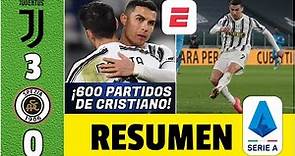 Juventus 3-0 Spezia. GOL de Cristiano Ronaldo en su partido 600. Nuevo RÉCORD de CR7. | Serie A