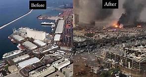 黎巴嫩大爆炸！前後對比圖驚悚曝光 一秒全碎成廢墟