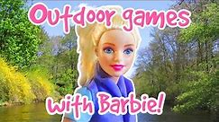 Pretend Play with Barbie Doll. Kids' Outdoor Adventure.
