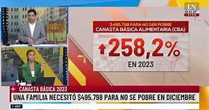 Canasta básica 2023: una familia necesitó $495.798 para no ser pobre en diciembre