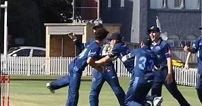 Bill Martin takes final wicket & Manly are 2023/24 Green Shield Champs. Absolute scenes #bleedblue