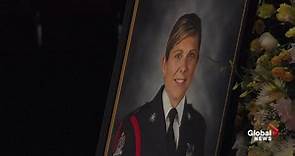Husband of slain Fredericton officer Cst. Sara Burns bids tearful goodbye