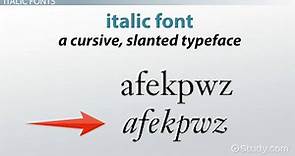 Italic Font | Definition, Uses & Examples