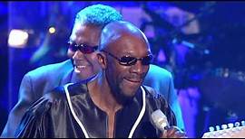 Isaac Hayes performs "Shaft" at the 2002 Rock & Roll Hall of Fame Induction Ceremony