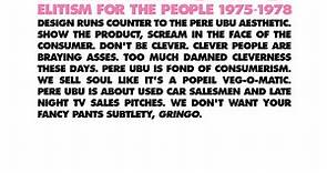 Pere Ubu - Elitism For The People: 1975-1978