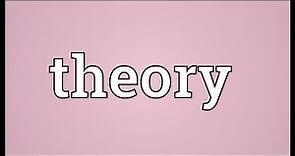 Theory Meaning