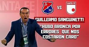 Guillermo Sanguinetti: rueda de prensa tras el empate 2-2 de Santa Fe ante Medellín