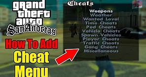 How to Add Cheat Menu in GTA San Andreas PC