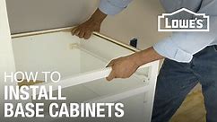 Install Base Cabinets