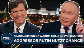 TUCKER CARLSON: "Niederlage Russlands unmöglich" - Trump-Freund gibt Putin Plattform für Propaganda