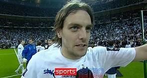 Jonathan Woodgate after winning the 2008 League Cup for Tottenham against Chelsea