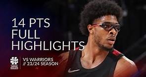 Scoot Henderson 14 pts Full Highlights vs Warriors 23/24 season