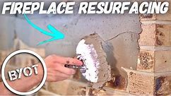 DIY Fireplace Makeover // How To Resurface A Fireplace
