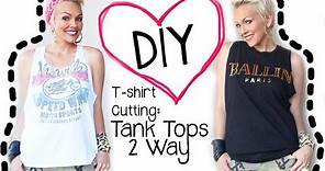 DIY How to Cut A T-Shirt 2 Ways into A Tank Top | Kandee Johnson