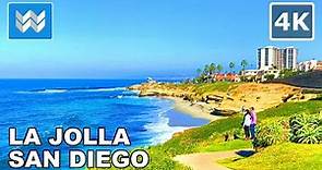 [4K] La Jolla in San Diego, California USA - Scenic Walking Tour & Travel Guide 🎧 Binaural Sound