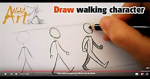 Draw a walking character is really very easy