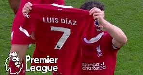 Diogo Jota pays tribute to Luis Diaz after goal v. Nottingham Forest | Premier League | NBC Sports