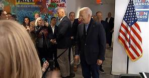 Biden visits Delaware campaign headquarters