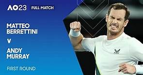 Matteo Berrettini v Andy Murray Full Match | Australian Open 2023 First Round