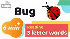 3 letter word reading for kindergarten and preschool - blending letters practice reading