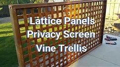 How to Make Lattice Panels - Privacy Screens - Vine Trellis