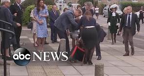 Prince William Rushes to Aid Fallen Dignitary