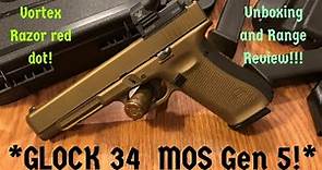 Glock 34 Gen 5 9mm REVIEW! I put my new burnt bronze G34 machine to the test!!!