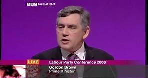 Gordon Brown's 2008 conference speech