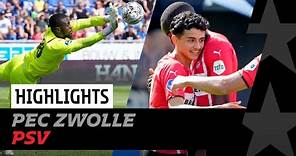 LEDEZMA scores his first 🎯, MVOGO with INSANE SAVES 🐈‍⬛ | HIGHLIGHTS PEC Zwolle - PSV