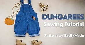 DIY Dungarees Sewing Tutorial (Sizes 1-14 Years) | Pattern by EasilyMade | Stylish Kids' Fashion