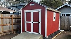 Shed built with cement ramp