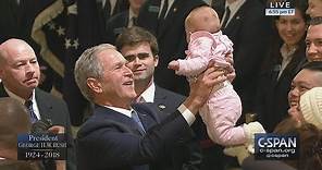 FULL VIDEO: President George W. Bush & Laura Bush in U.S. Capitol Rotunda (C-SPAN)