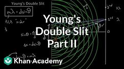 Young's double slit equation | Light waves | Physics | Khan Academy