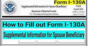 New I-130A Guide || How to Fill Out Form I-130A || Spouse of US Citizen Petition Step by Step