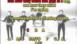 i am the walrus Beatles best karaoke instrumental lyrics chords