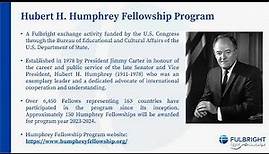 AY24-25 Hubert H. Humphrey Program Presentation