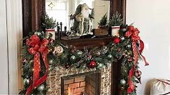 How To Decorate A Mantel For Christmas - Christmas Mantel Garland - Christmas Fireplace Decorating