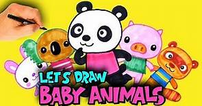 How to Draw Animals #3 | Easy Animal Drawing | Fun for Kids | Learn Drawing & Coloring | Okodokids
