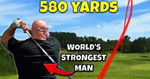 World’s Strongest Man Attends Long Drive Tournament