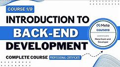 Introduction to Back End Development | Back End Development FULL COURSE | BackEnd Developer TUTORIAL