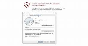 Microsoft Edge - How To Fix "There Is A Problem With This Websites Security Certificate"