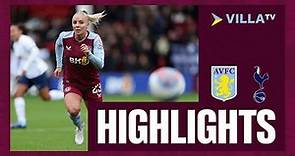 MATCH HIGHLIGHTS | Aston Villa Women 2-4 Tottenham Hotspur Women