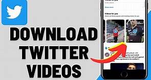 How to Download Twitter Videos To Gallery (2023)